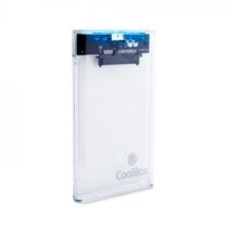 Coolbox SlimChase T-2533 Carcasa Externa Transparente - USB 3.0 - Diseño Slim - Alta Velocidad de Transferencia - Color Blanco