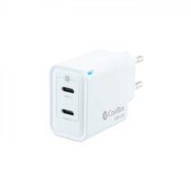 Coolbox Cargador de Pared GaN 35W USB-C/USB-C Carga Rapida - Compacto - Tecnologia GaN - Doble Puerto USB-C - Color Blanco