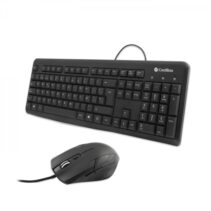 Coolbox KTR-01U Pack USB Teclado 105 Teclas + Raton 4 Botones - Uso Ambidiestro - Cable de 1.50m - Color Negro