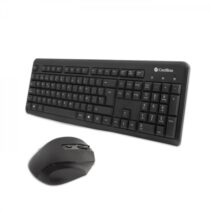 Coolbox KTR-02W Pack Inalambrico USB Teclado Teclas + Raton 1600dpi Ergonómico - Teclas silencionas - Color Negro