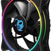 Coolbox AUX Deep Iris Ventilador 12CM A-RGB - Doble Aro - Iluminacion Personalizable - Diseño Moderno - Color Negro