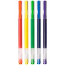 Xiaomi High-Capacity Pack de 5 Boligrafos de Gel - Punta 0.5mm - Alta Capacidad - Secado Rapido - Colores Surtidos