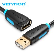 Vention Cable Extension USB 2.0 - Contactos Dorados - Transmision 0.48Gbps - Aislamiento PVC - Color Negro