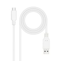 Nanocable Cable 2.0 3A USB-C Macho a USB-A Macho - Longitud 1.50m - Color Blanco