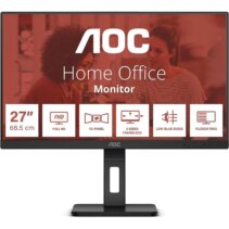 AOC Monitor 27" LED IPS FullHD 1080p 75Hz - Respuesta 4ms - Ajuste de Altura - Angulo de Vision 178° - Altavoces Incorporados - USB