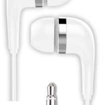 TechOneTech BSK Auriculares con Microfono Integrado - Conexion Jack 3.5mm - Asistente Voz - Cable de 1.20m - Color Blanco