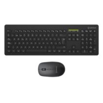 Unykach MK212 Pro Slim Wireless Pack de Teclado Inalambrico Slim 108 Teclas de Membrana + Raton Inalambrico 1600dpi