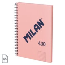 Milan Serie 1918 Cuaderno Espiral Formato A5 Cuadricula 5x5mm - 80 Hojas de 95 gr/m2 - Microperforado