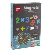 Apli Juego Magnetico de Numeros - Introduccion a las Matematicas - Incluye 51 Imanes de Numeros y Simbolos y 15 Fichas con Ejemplos