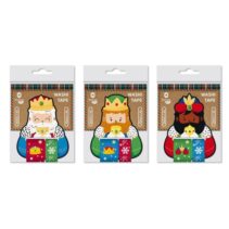 Bismark Pack de 2 Rollos de Cinta Washi-Tape Navideña para Regalos - Tematica Reyes Magos - Medidas 20mmx3m y 30mmx3m - 3 Diseños Aleatorios