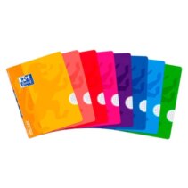 Oxford Openflex Libreta Grapada Tapa Plastico A5+ 48 Hojas Cuadricula 4x4 - Resistente Tapa de Plastico - Flexibilidad Tanto al Abrir como al Cerrar - Colores Surtidos