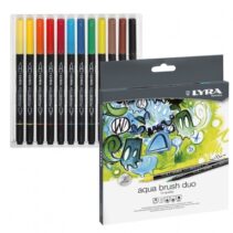 Lyra Aqua Brush Duo Pack 12 Rotuladores de Doble Punta - Punta Pincel 4mm