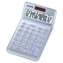 Casio JW-200SC Calculadora de Sobremesa 12 Digitos Inclinacion Ajustable - Simbolos de Comando de Funcion - Memoria Total General e Independiente - Alimentacion Solar y Pilas - Color Azul Claro