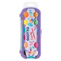 Giotto Candy Collection Estuche de 12 Acuarelas de 30mm + Pincel - Colores Brillantes