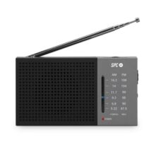 SPC Jetty Lite Radio Portatil Analogica FM/AM - Entrada Jack 3.5mm - Antena Telescopica - Alimentacion con Pilas - Color Negro/Gris