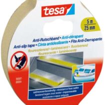 Tesa Anti-Slip Tape Cinta Antideslizante Adhesiva Fluorescente 5mx25mm - Fuerte Adhesion - Se Puede Cortar a Mano - Color Amarillo Fluorescente