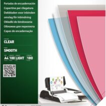 Fellowes Pack de 100 Portadas para Encuadernar de Polietileno A4 180 Micras - Producto Reciclable - Transparentes