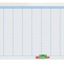 Nobo Performance Planificador Semanal de Pizarra Magnetica 710x50x1030mm - Incluye Kit de Planificacion de Imanes