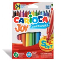 Carioca Joy Pack de 24 Rotuladores - Tinta Superlavable - Punta Fina 2.8mm - Punta Bloqueada - Tapa Ventilada - Color Varios