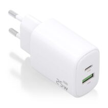 Aisens Cargador 25W - 1xUSB-C PD3.0 - 1xUSB-A QC3.0 - Color Blanco