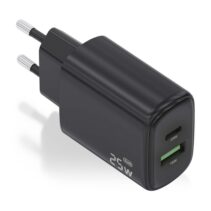 Aisens Cargador 25W - 1xUSB-C PD3.0 - 1xUSB-A QC3.0 - Color Negro