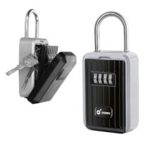 Cromad Caja de Seguridad para Llaves - Combinacion Personalizable de 4 Digitos - Gancho