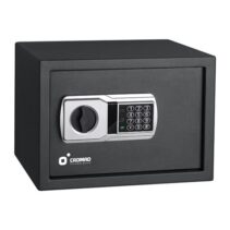 Cromad Caja Fuerte Electronica - Alto Nivel de Seguridad - De 3 a 8 Digitos - Bisagras Ocultas - Incluye Llave de Emergencia - 229x405x336mm