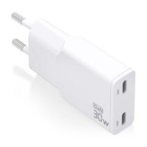 Aisens Cargador GaN Ultra Delgado 30W - 2xUSB-C PD3.0 QC4.0 - Color Blanco