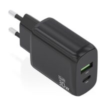 Aisens Cargador GaN 30W - 1xUSB-C PD3.0 QC4.0 - 1xUSB-A QC3.0 - Color Negro