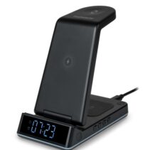 Thomson CL750IS Estacion de Carga por Induccion 4 en 1 - Reloj Despertador y Luz Nocturna - Compatible con Android -  Color Negro