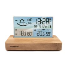 Thomson CT600 Estacion Meteorologica - Reloj Despertador - Color Madera/Blanco