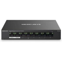 Mercusys Switch 8 Puertos Gigabit RJ45 10/100/1000Mbps - 7 Puertos PoE - Diseño Compacto - Plug & Play - Carcasa de Metal