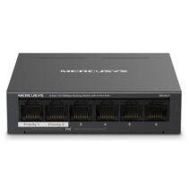 Mercusys Switch 6 Puertos RJ45 10/100Mbps - 4 Puertos PoE - Largo Alcance hasta 250m en Modo Extendido - Carcasa de Metal