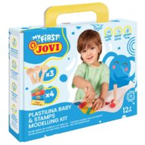 Jovi My First Plastilina Kit de Modelaje con 4 Pastillas de Plastilina 38gr + 3 Estampadores de Madera - Super Blanda - Estimula Creatividad y Sensibilidad Tactil - Fortalece Musculos de Manos y Dedos - Colores Surtidos