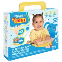Jovi My First Plastilina Kit de Modelaje con 4 Pastillas de Plastilina 38gr + 3 Rodillos de Madera - Super Blanda - Estimula Creatividad y Sensibilidad Tactil - Fortalece Musculos de Manos y Dedos - Colores Surtidos