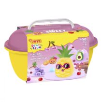 Jovi Play & Fun Cofre Sweet con 24 Barras de Plastilina 15gr + Modeladores + Recortables - Sin Gluten - Base Vegetal - No se Seca - Colores Surtidos
