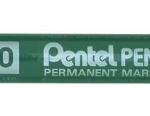 Pentel Pen N60 Rotulador Permanente - Punta Biselada Resistente y Duradera - Resistente a Agua y Luz - Color Verde