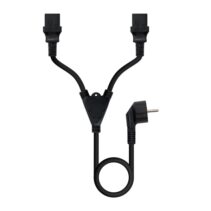 Nanocable Cable de Alimentacion CEE7 Macho a 2x C-13 Hembra 3m - Color Negro