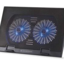 Conceptronic Thana 02 Base de Refrigeracion para Portatiles hasta 17" - 2 Ventiladores - Leds Azules - Color Negro