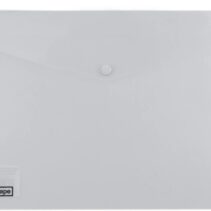 MKtape Pack de 2 Sobres Portadocumentos con Broche - Plastico - Tamaño A4 - Color Transparente