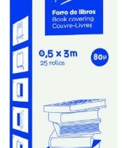 Fabrisa Rollo de Forro para Libros 80µ 0.5x3m - Polipropileno - Alta Resistencia a Arañazos y Marcas