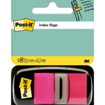Post-it Index Dispensador con 50 Marcadores Reposicionables 25.4 x 43.2mm - Adherencia Firme - Para Marcar