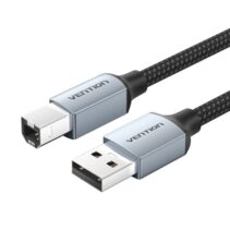 Vention Cable Impresora USB 2.0 Macho a USB-B Macho - 1.5m - Trenzado - Color Gris