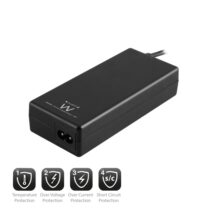 Ewent Cargador Universal Automatico para Portatil - Home 90W - 11 Puntas - Color Negro