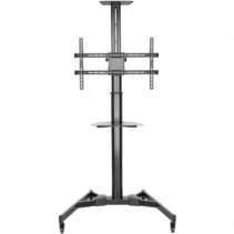 Ewent Soporte de Suelo EW1440 con Rueda - Bandeja - 37-70 - Peso Maximo Soportado 50Kg - Color Negro