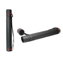 Tubo Portaplanos Grande - Medidas 8x64cm - Con Tapa y Bandolera - Color Negro