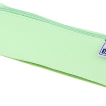 Oxford Live & Go Estuche Cuadrado Pequeño - Material Acolchado - Goma Elastica para unirlo al Cuaderno - Color Verde