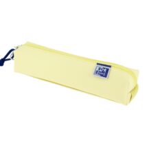 Oxford Live & Go Estuche Cuadrado Pequeño - Material Acolchado - Goma Elastica para unirlo al Cuaderno - Color Amarillo