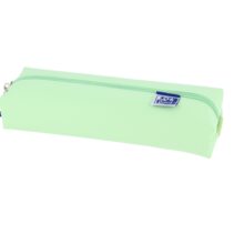 Oxford Live & Go Estuche Rectangular Mediano - Material Acolchado - Goma Elastica para unirlo al Cuaderno - Color Verde