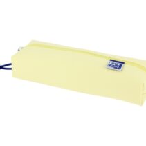 Oxford Live & Go Estuche Rectangular Mediano - Material Acolchado - Goma Elastica para unirlo al Cuaderno - Color Amarillo